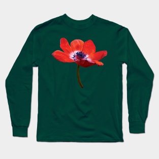 Red Poppy Closeup Long Sleeve T-Shirt